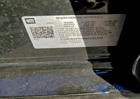 2022 Cadillac Ct5 Premium Luxury z USA, uszkodzony, nr VIN 1G6DN5RK6N0121338